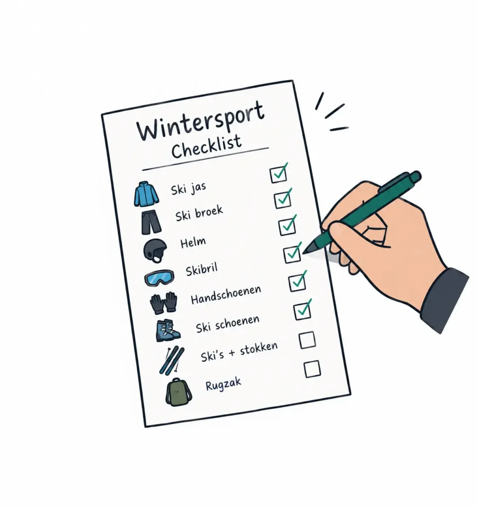 inpaklijst wintersport