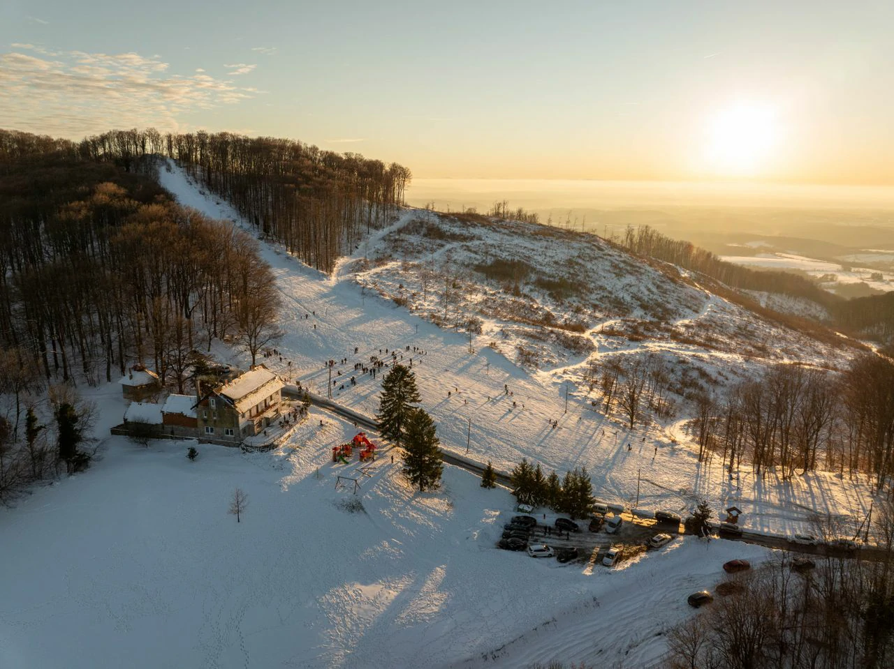 winterberg duistland uitzicht foto zon