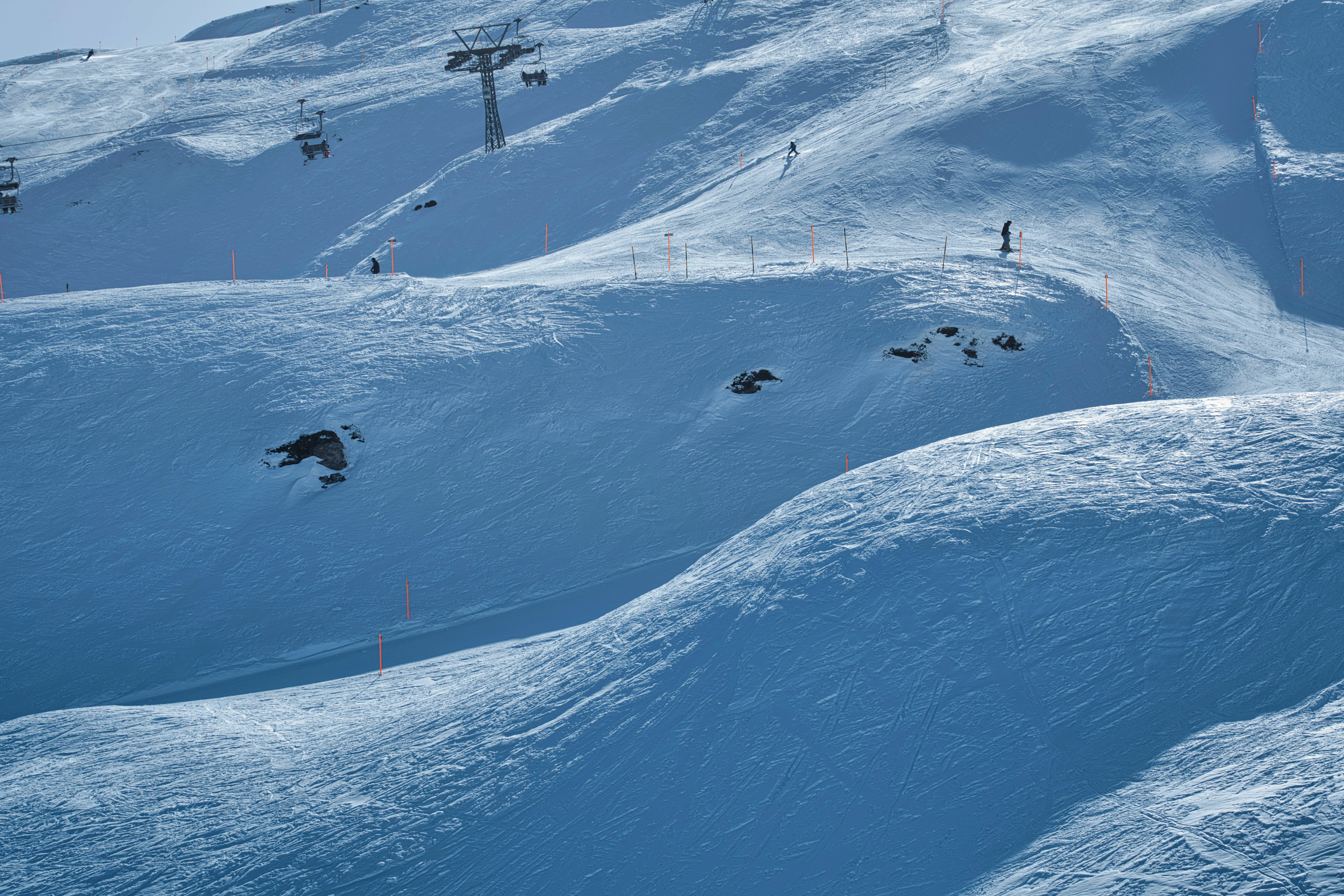 piste met lift heuvelachtig